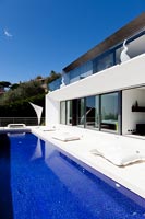 Modern terrace with swimming pool 
