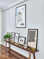 Modern display on console table 