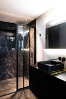Black and gold modern shower room 
