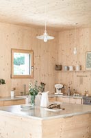 Modern timber clad country kitchen 