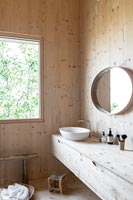 Modern wooden bathroom 
