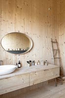 Modern wooden bathroom 