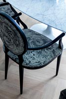 Patterned dining chair detail 