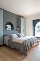 Modern grey bedroom 