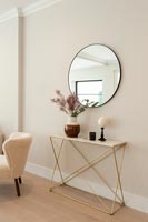 Modern console table and mirror 