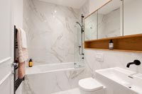 White marble modern bathroom 