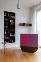 Colourful bar in modern living room 