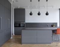 Contemporary grey and white kitchen 