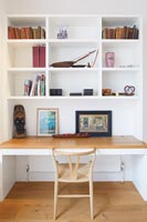 Built-in shelves in modern study 