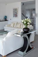 Contemporary white living room 