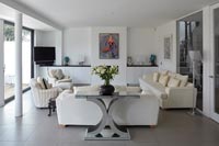 Contemporary white living room 
