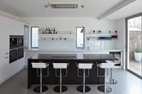 Contemporary black and white kitchen 