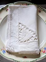 Ornate plate with napkin