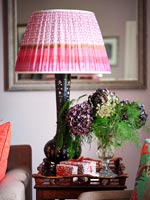 Lamp on sidetable in living room