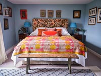 Colourful country bedroom