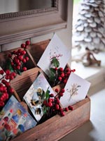 Close up of Christmas cards