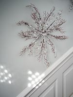 Detail of Christmas decoration on wall 