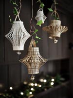 Paper lanterns made from old book pages 