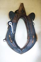 Horse collar with winning rosette 