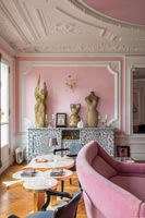 Bright pink living room 