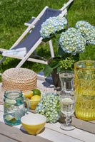 Outdoor table in summer 