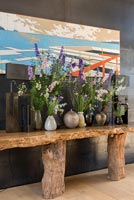Modern console table with flower 