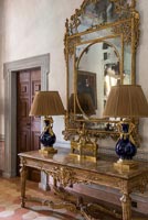 Grand gilded furniture - console table and mirror 