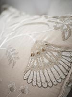 Detail of embroidered cushion 