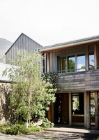 Modern timber clad house exterior 