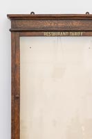 Vintage menu frame for making a memories notice board 