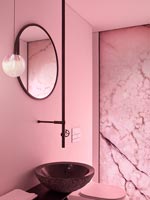 Pink modern bathroom 