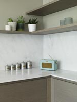 Modern kitchen units and worktop