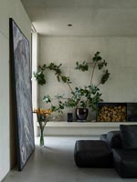 Contemporary concrete living room 