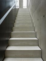 View up concrete staircase 