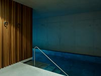 Concrete floor and stairs to swimming pool 