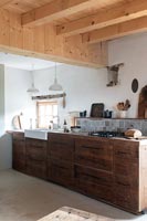 Modern wooden country kitchen