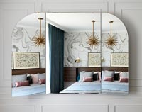Reflection of modern bedroom 
