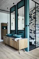 Modern bathroom - double sinks 
