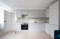 Pale grey modern kitchen 