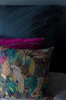 Tropical bird themed cushion cover 