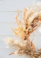 Dried flower and grass wreath