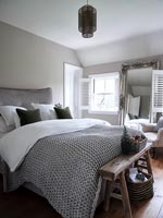 Modern bedroom in muted tones 