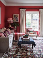 Colourful eclectic living room 