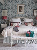 Classic style bedroom at Christmas time 