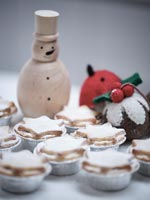 Christmas toys - ornaments with mince pies