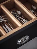 Open cutlery draw detail