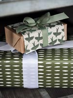 Detail of wrapped gifts