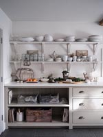 Kitchen worktop and shelving 