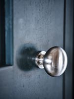 Silver doorknob detail 