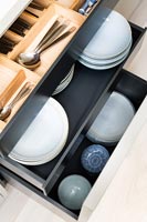 Detail of kitchen drawers 